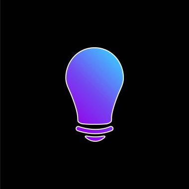 Black Lightbulb blue gradient vector icon clipart