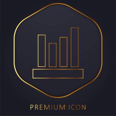 Çubuk Çizelgesi Altın Çizgi prim logosu veya simgesi