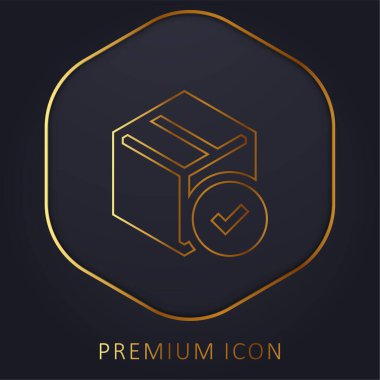 Altın çizgi prim logosu veya simgesi