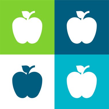 Apple Düz 4 renk en küçük simge kümesi