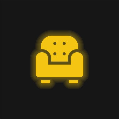 Koltuk sarı parlak neon simgesi