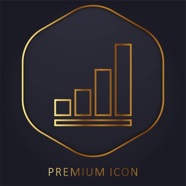 Çubuk Çizelgesi Altın Çizgi prim logosu veya simgesi