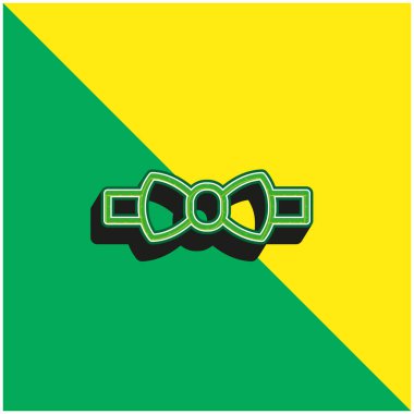 Papyon Yeşili ve Sarı 3D vektör simgesi