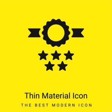 Rozet en az parlak sarı madde simgesi