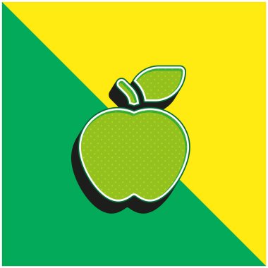 Apple Green ve sarı modern 3d vektör simgesi logosu