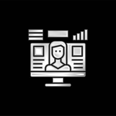 Analitik gümüş kaplama metalik simge