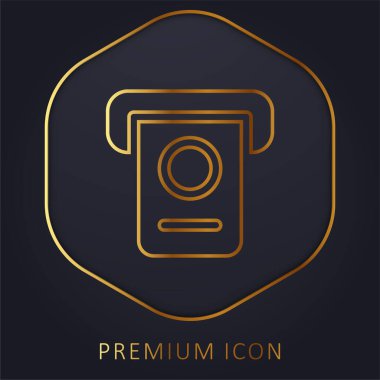 Atm golden line premium logo or icon clipart