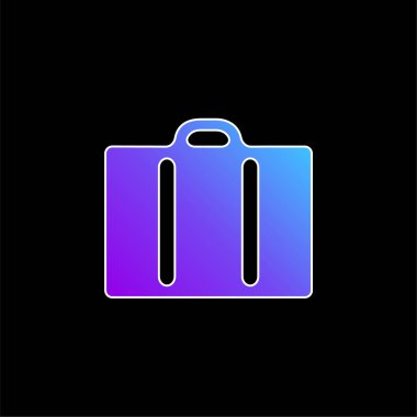 Siyah Seyahat Bavulu mavi gradyan vektör simgesi