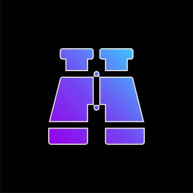 Dürbünler mavi eğimli vektör simgesi