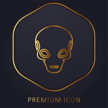 Uzaylı altın çizgisi prim logosu veya simgesi