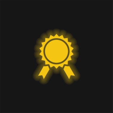Ödül sarı parlak neon simgesi
