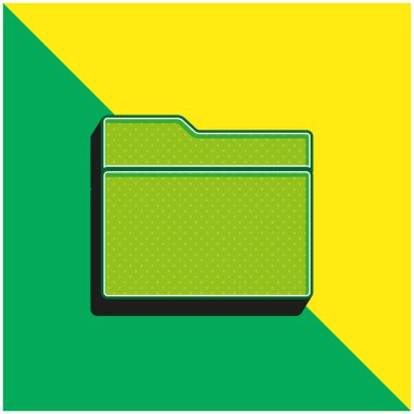 Black Folder Symbol For Interface Green and yellow modern 3d vector icon logo clipart