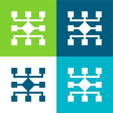 Algoritma Düz 4 renk en küçük simge kümesi