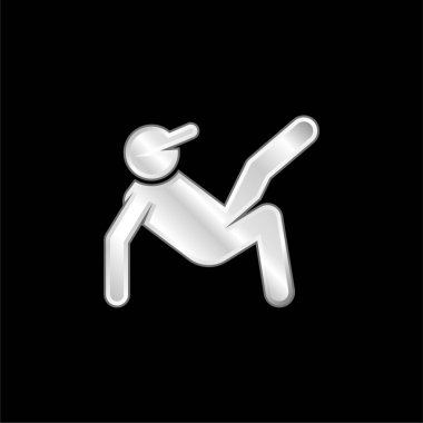 Breakdance gümüş kaplama metalik simge