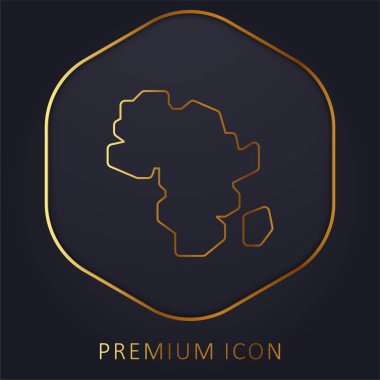 Africa golden line premium logo or icon clipart