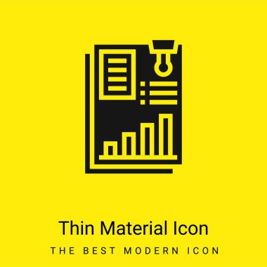 Annual Report minimal bright yellow material icon clipart