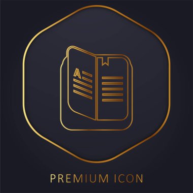 Altın satır premium logosu ya da simgesi