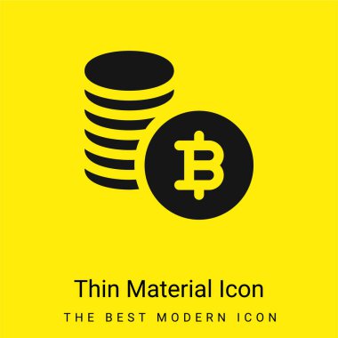 Bitcoin en az parlak sarı madde simgesi