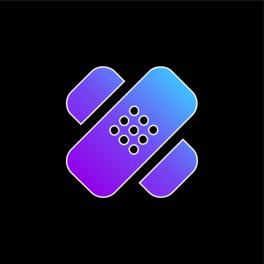 Bandaj Çapraz mavi eğimli vektör simgesi