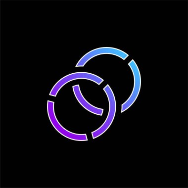 Bilezikler mavi gradyan vektör simgesi