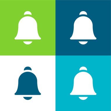 Bell Düz 4 renk simgesi seti