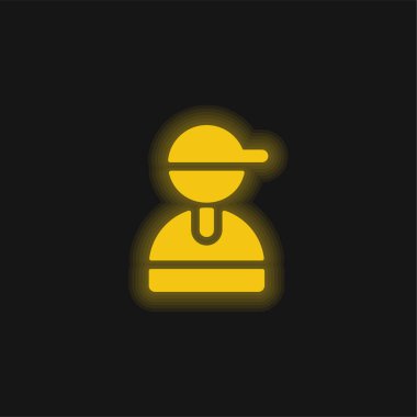 Sarı parlak neon simgesi