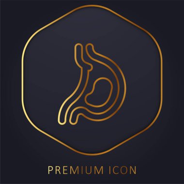 Asit altın çizgisi prim logosu veya simgesi
