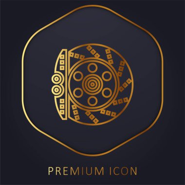 Fren altın çizgisi prim logosu veya simgesi