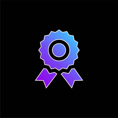 Rozet mavi gradyan vektör simgesi