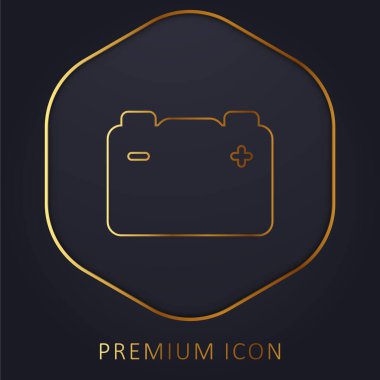 Accumulator golden line premium logo or icon clipart