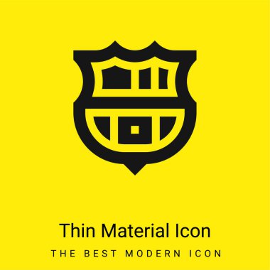 Barcelona minimal bright yellow material icon clipart