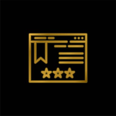 Yer imi altın kaplamalı metalik simge veya logo vektörü