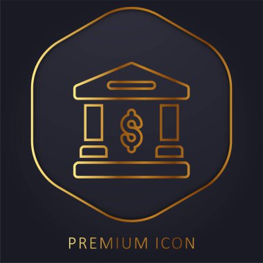 Banka altın hat premium logosu veya simgesi