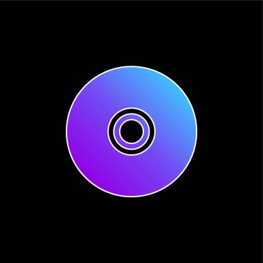 Siyah Kompakt Disk mavi gradyan vektör simgesi