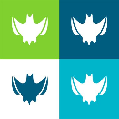 Yarasa Düz 4 renk en küçük simge kümesi