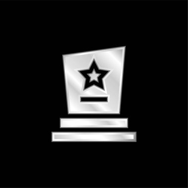 Gümüş kaplama metalik simge ödülü