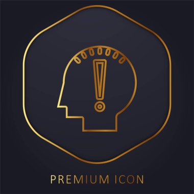 Begin golden line premium logo or icon clipart