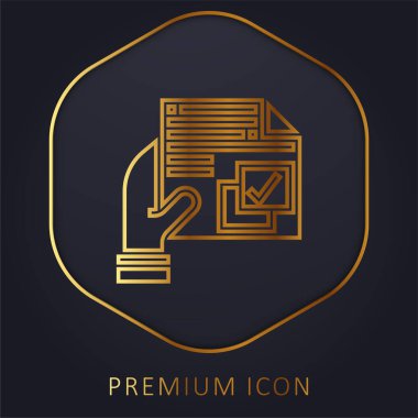 Altın çizgi prim logosu veya simgesi