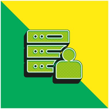 Admin Green and yellow modern 3d vector icon logo clipart