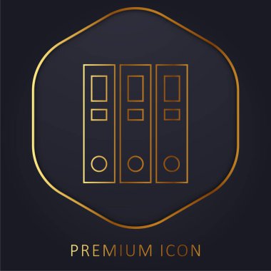 Altın çizgi prim logosunu veya simgesini arşivle