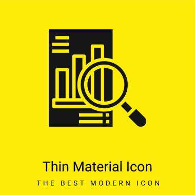 Analysis minimal bright yellow material icon clipart