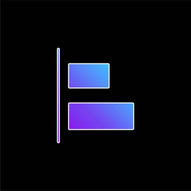 Sol mavi eğimli vektör simgesini hizala