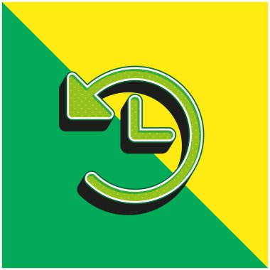 Arrow Green ve sarı modern 3d vektör simgesi logosu
