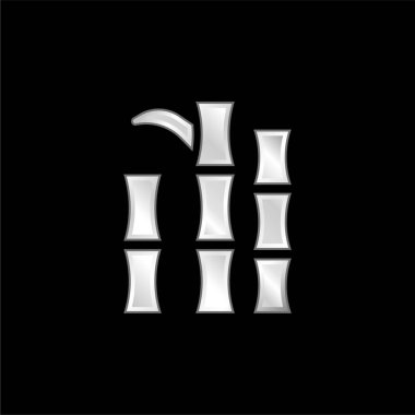 Bambu gümüş kaplama metalik simge