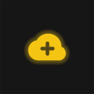 Bulut sarı parlak neon simgesine ekleniyor