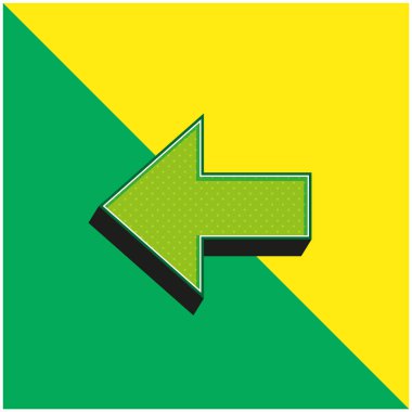 Yeşil ve sarı modern 3D vektör simgesi logosu