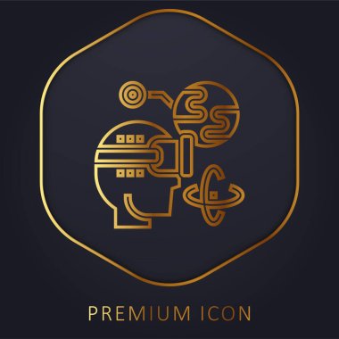 Artırılmış Gerçeklik Altın Hat prim logosu veya simgesi