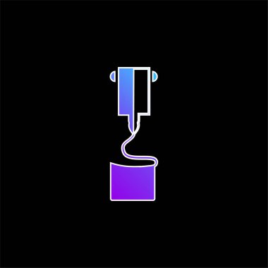 3d Yazıcı Sembol Mavi Gradyan vektör simgesi