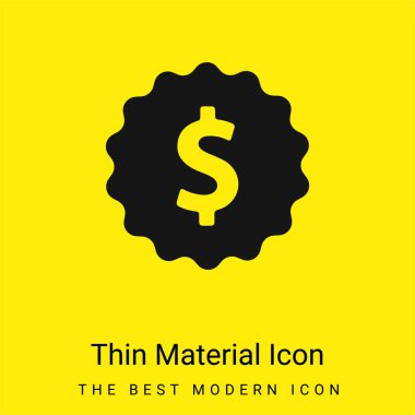 Rozet en az parlak sarı madde simgesi