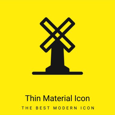 Big Windmill minimal bright yellow material icon clipart